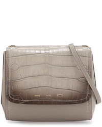 VBH Sabrina Alligator Flap Crossbody Bag Gray