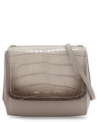 VBH Sabrina Alligator Flap Crossbody Bag Gray