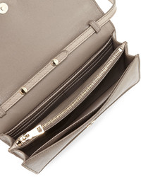 Prada Saffiano Lux Mini Crossbody Bag Gray
