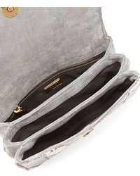 Prada Small Patchwork Chain Crossbody Bag Gray