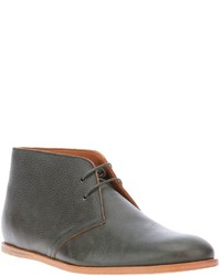 Grey Leather Desert Boots