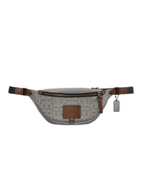 Grey Leather Fanny Pack