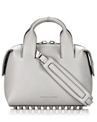 Alexander Wang Rogue Small Satchel In Heather Grey With Rhodium