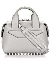 Alexander Wang Rogue Small Satchel In Heather Grey With Rhodium