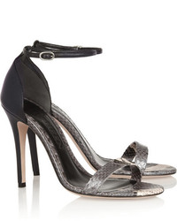 Alexander McQueen Python And Leather Sandals