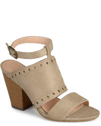 Journee Collection Sully Sandal  Grey Faux Leather