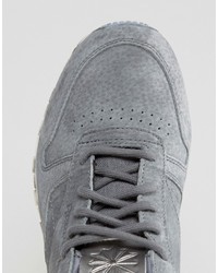 Reebok Classic Leather Sneakers In Gray With Guilded Edge