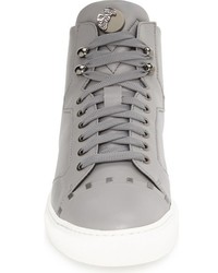 Versace Collection Leather High Top Sneaker