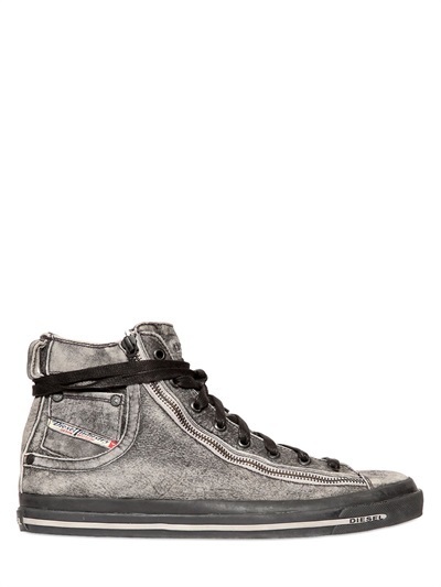 Diesel Jeans Effect Leather High Top 