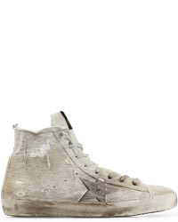 Golden Goose Deluxe Brand Golden Goose High Top Sneakers With Leather