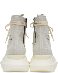 Rick Owens DRKSHDW Gray Abstract Sneakers