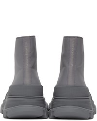 Alexander McQueen Grey Tread Slick High Sneakers