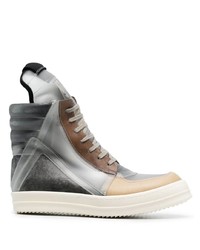 Rick Owens Panelled High Top Sneakers