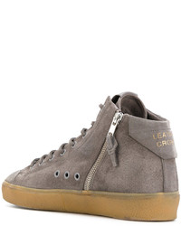 Leather Crown Punch Hole Logo Hi Tops