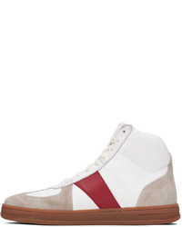 Rhude White Beige High Top Sneakers