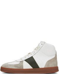 Rhude White Gray Paneled Sneakers