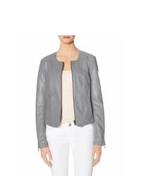 The Limited Faux Leather Ponte Jacket Grey Xl