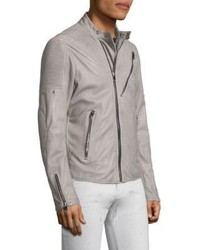 Diesel Zippered Leather Racer Jacket