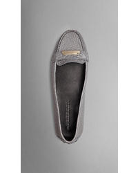 Burberry Signature Grain Leather Loafers