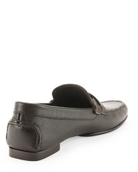Tom Ford Grant Twist Driver Leather Loafer Brown