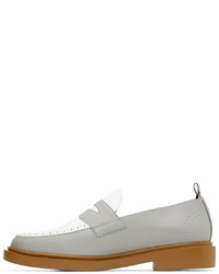 Thom Browne Gray White Lightweight Penny Loafers
