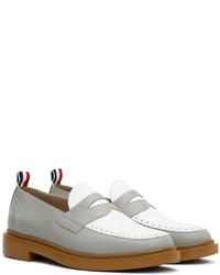 Thom Browne Gray White Lightweight Penny Loafers