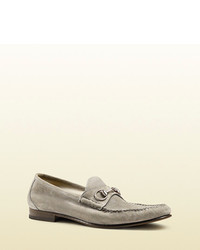 Gucci Unlined Suede Horsebit Loafer