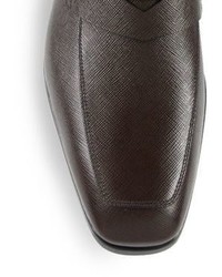 Prada Saffiano Leather Penny Loafers
