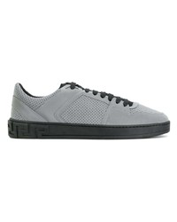 Versace Embossed Lace Up Sneakers