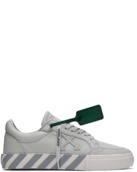 Off-White Gray Vulcanized Low Top Sneakers