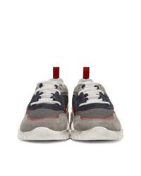 Moncler Grey And Blue Calum Sneakers