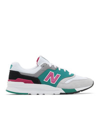 New Balance Grey And Green 997h Sneakers