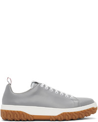 Thom Browne Grey Cable Knit Sole Court Sneakers
