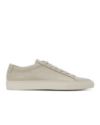 Common Projects Grey Leather Achilles Low Sneakers