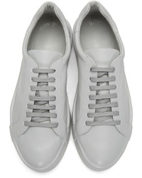 Jil Sander Grey Leather Sneakers