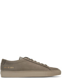 Common Projects Grey Nubuck Achilles Low Sneakers