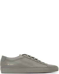 Common Projects Grey Saffiano Original Achilles Low Sneakers