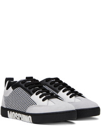 Moschino White Black Side Logo Sneakers