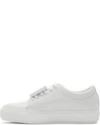 Acne Studios White Grained Leather Adriana Sneakers