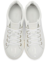 Kenzo White Patent Leather Sneakers