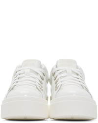 Kenzo White Patent Leather Sneakers