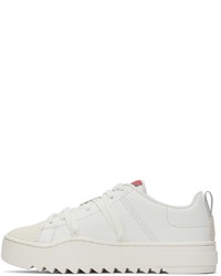 Diesel White S Shika Lace Up Sneakers