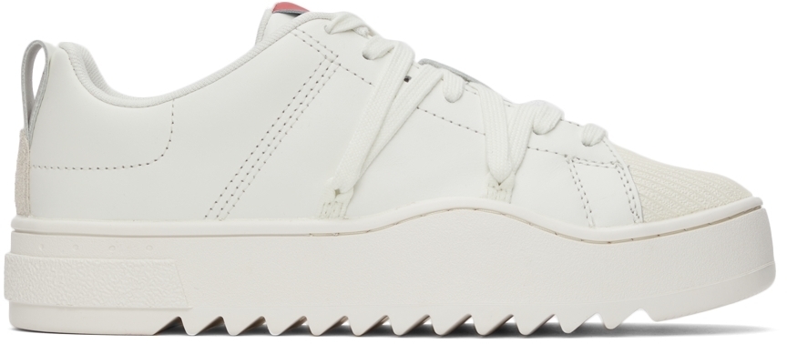 Diesel White S Shika Lace Up Sneakers, $225 | SSENSE | Lookastic