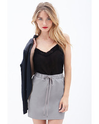 Forever 21 Contemporary Faux Leather Drawstring Skirt
