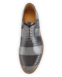 The Office Of Mister Scott Perforated Brush Off Leather Oxford