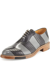 The Office Of Mister Scott Perforated Brush Off Leather Oxford