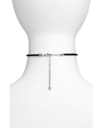 Chan Luu Pearl Leather Choker Necklace