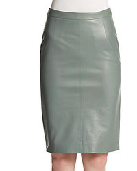 Valentino Leather Pencil Skirt