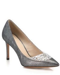 Tory Burch Delphine Leather Crystal Point Toe Pumps
