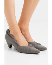 Stella McCartney Knotted Faux Leather And Suede Pumps